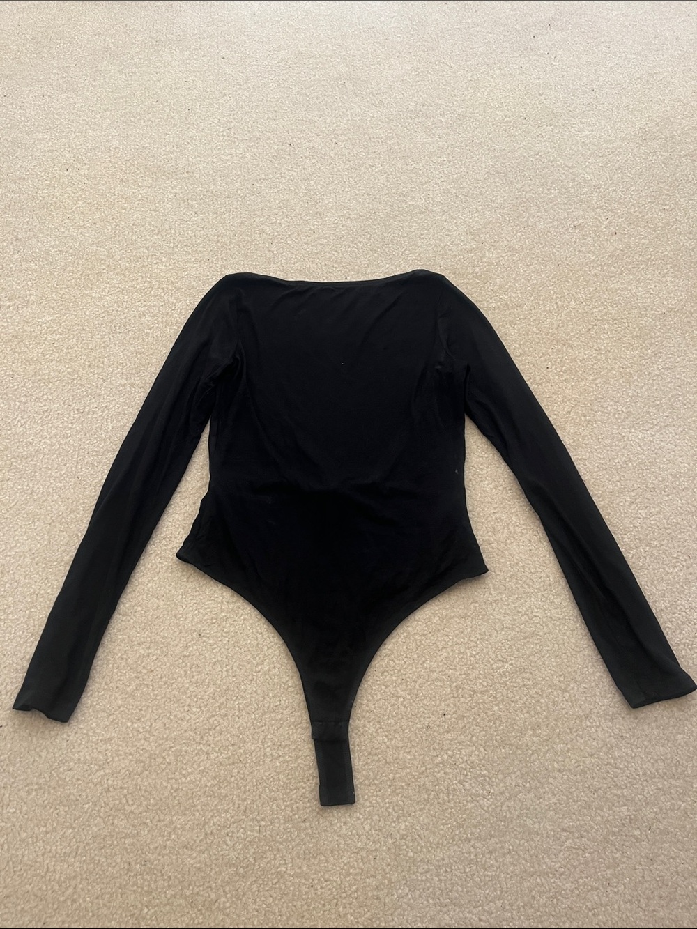 ASOS Black Long-Sleeve Scoop-Back Bodysuit